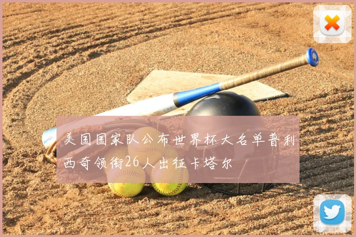 美国国家队公布世界杯大名单普利西奇领衔26人出征卡塔尔