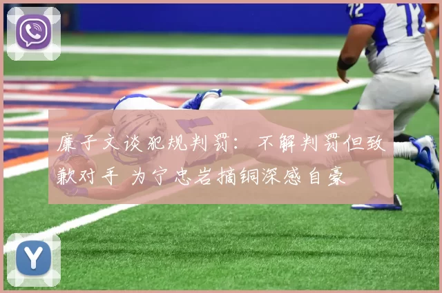 廉子文谈犯规判罚：不解判罚但致歉对手 为宁忠岩摘铜深感自豪